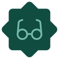 Icon of glasses representing vision benefits.