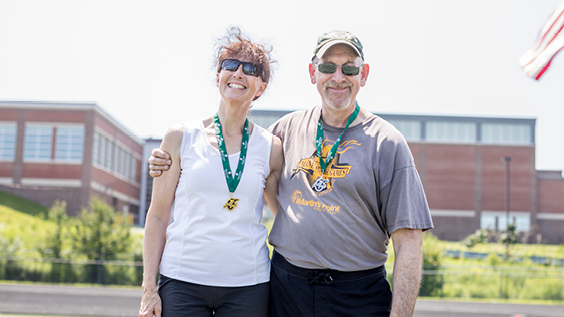 people with medals