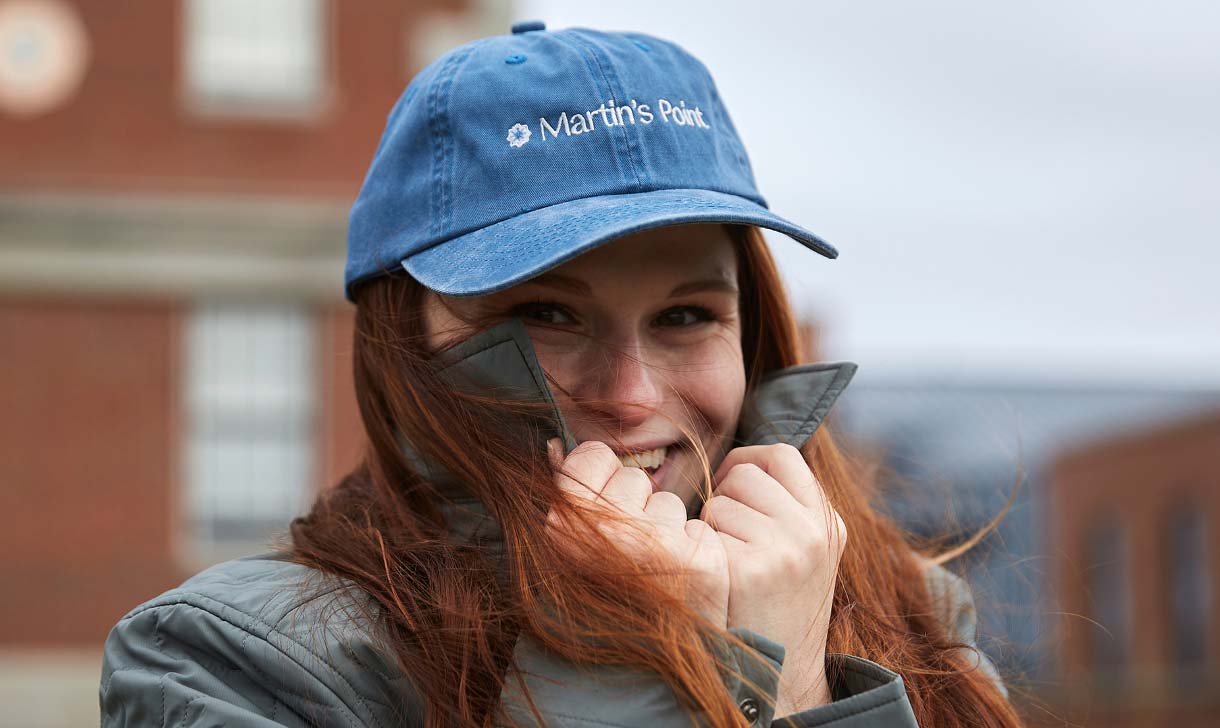 Young employee smiling