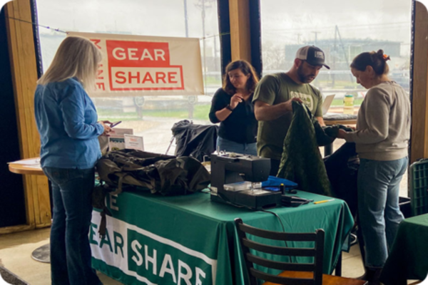Gear Share volunteers