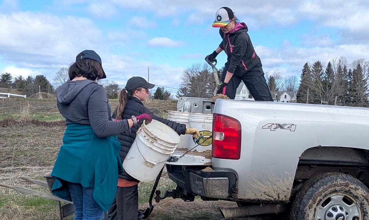 volunteers loading a truck