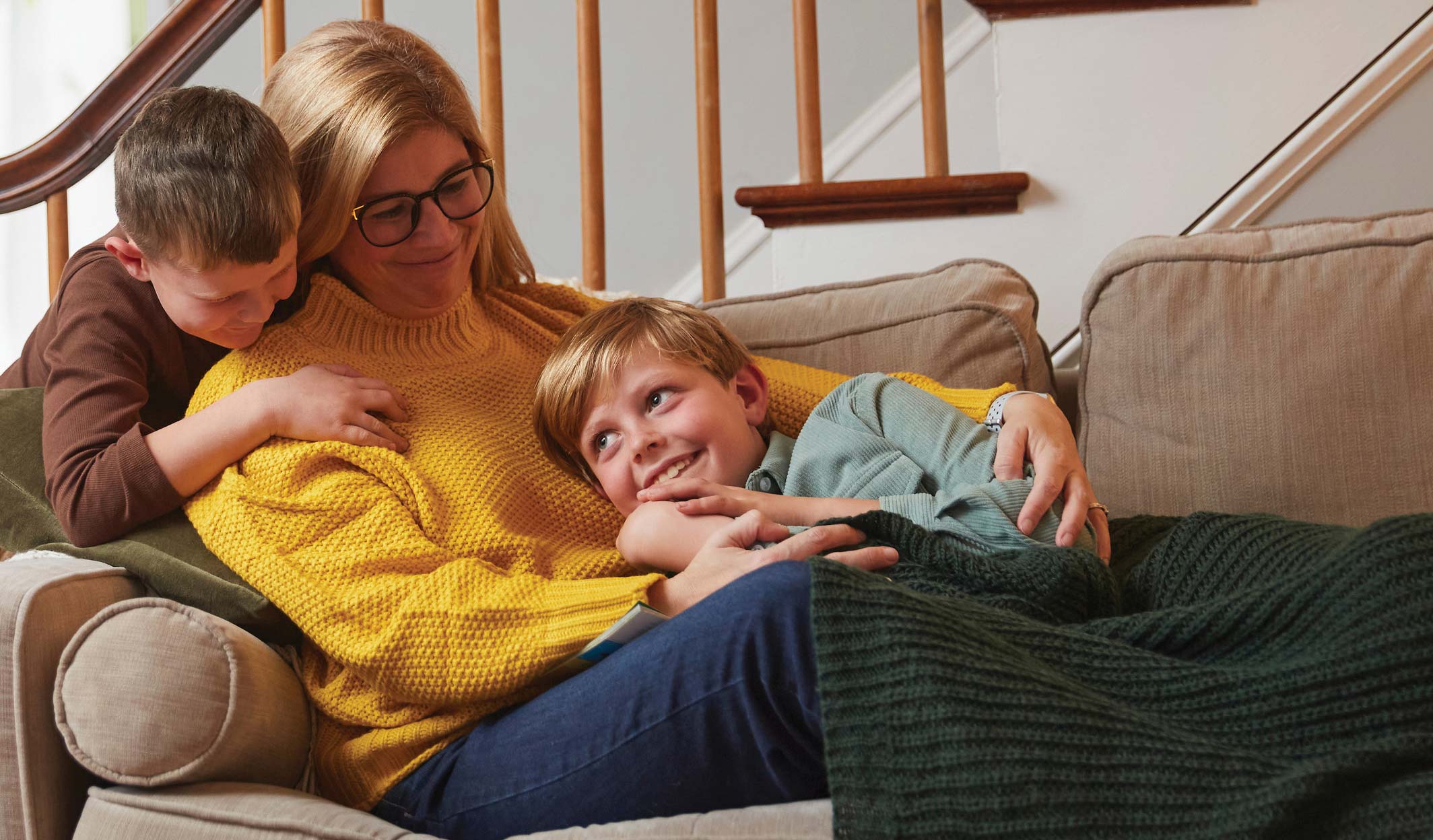 mother with two sons