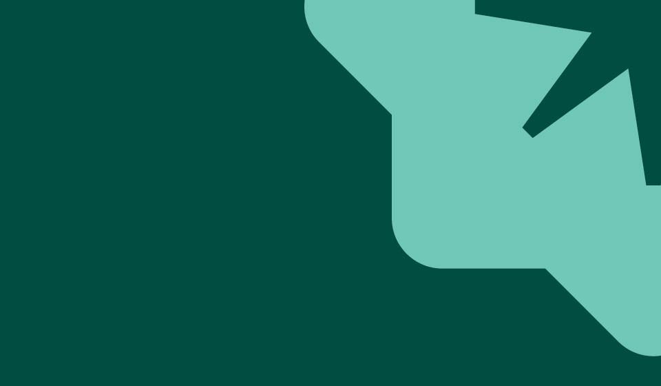 Cropped Martin’s Point brand medallion in seafoam on a dark green background.