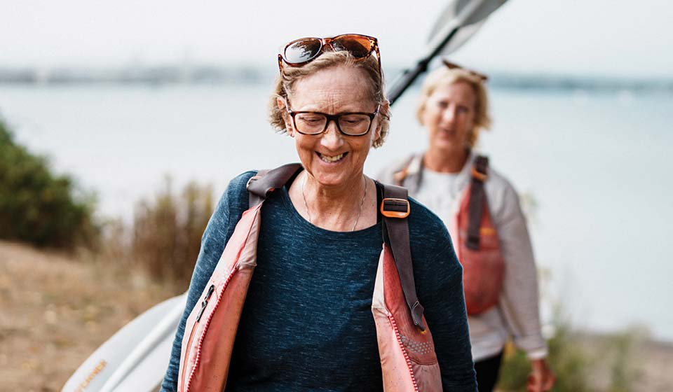 Active women enjoying outdoor recreation