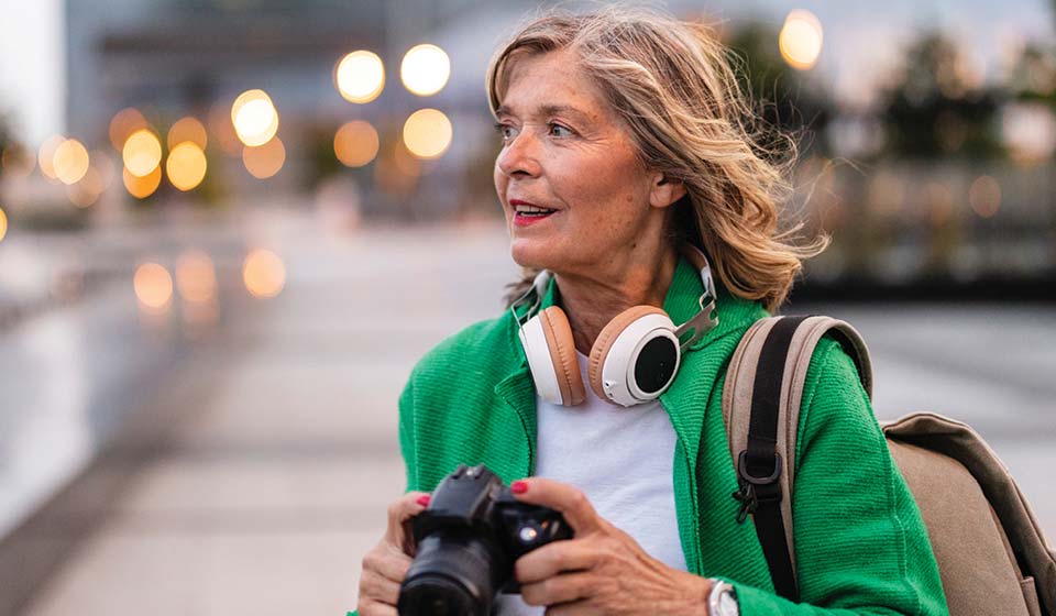 Woman enjoying an active lifestyle outdoors